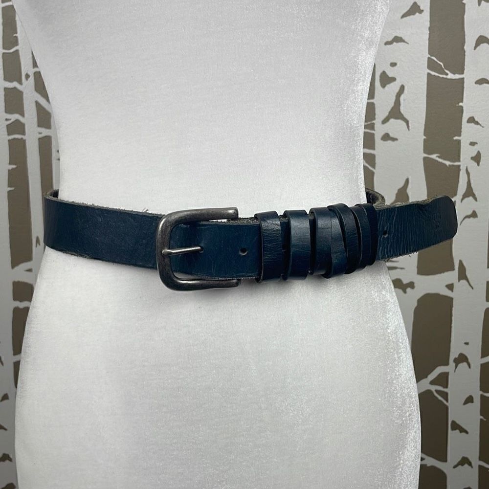 Joe’s Jeans Navy Blue Handmade Leather Belt S